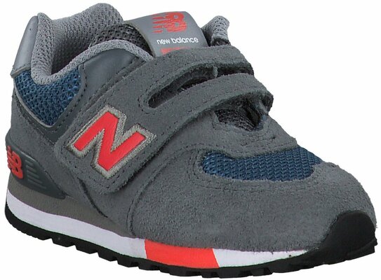 new balance leder kinder grau