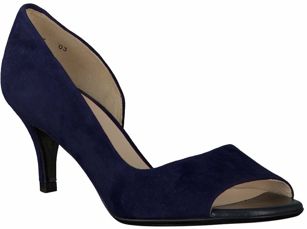 Peter Kaiser Klassische Peeptoes Fur Damen Pumps Blau Leder Damenschuhe Pumps