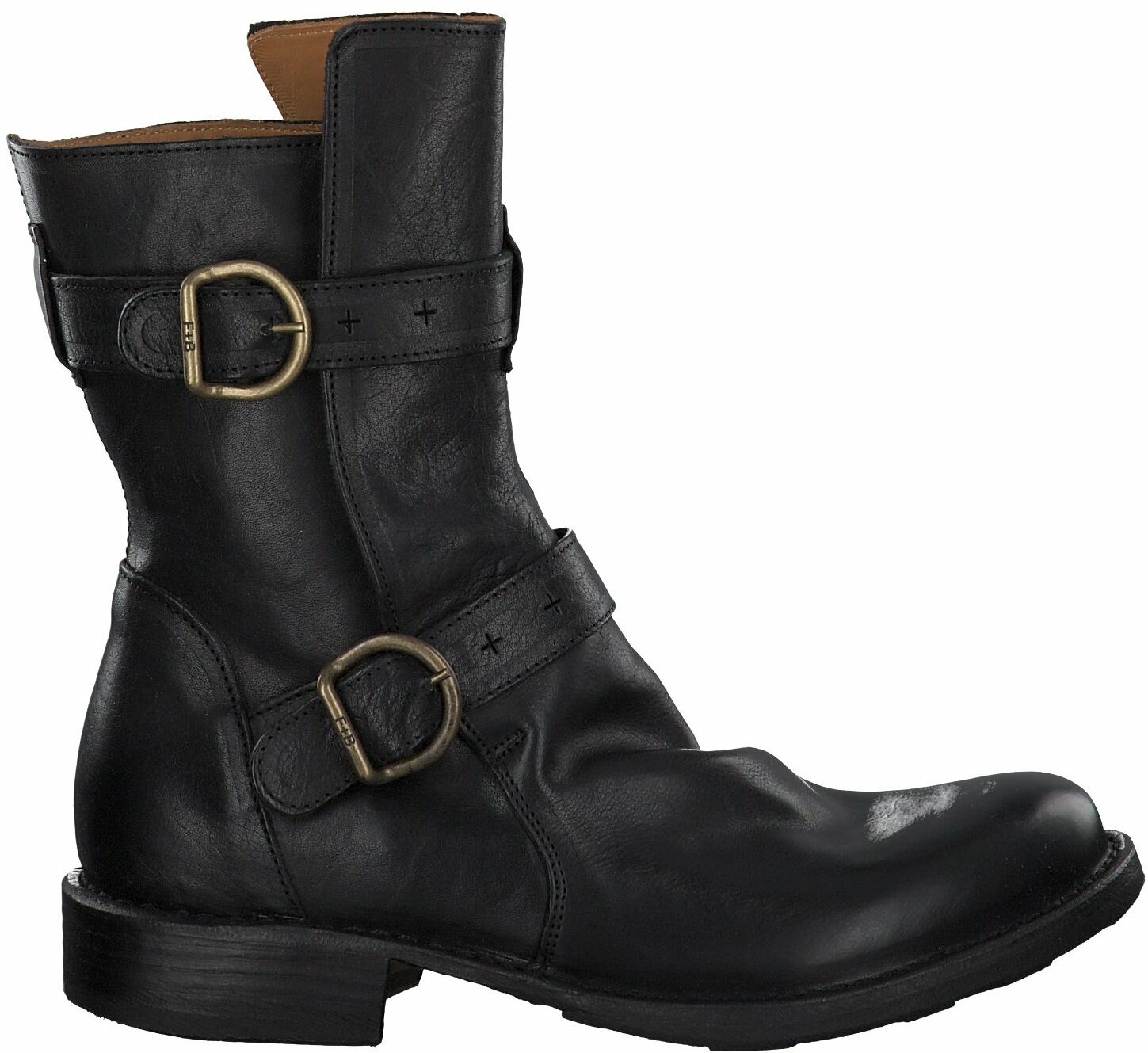 Fiorentini Baker Stiefeletten Flach Schwarz Leder Damenschuhe