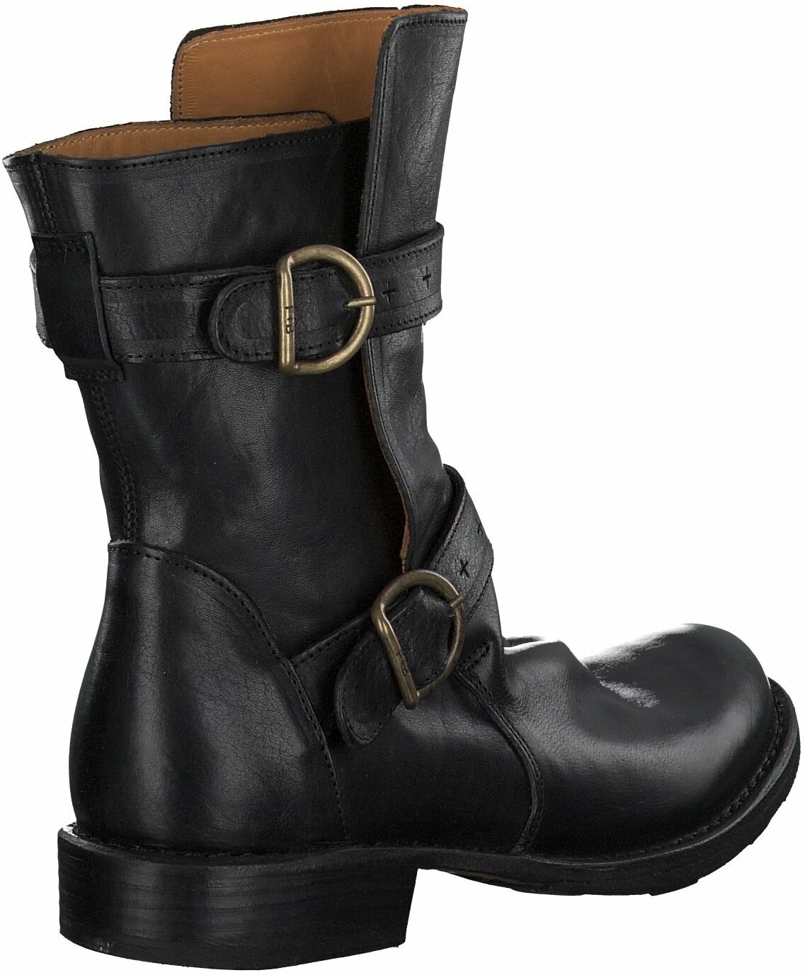 Fiorentini Baker Stiefeletten Flach Schwarz Leder Damenschuhe